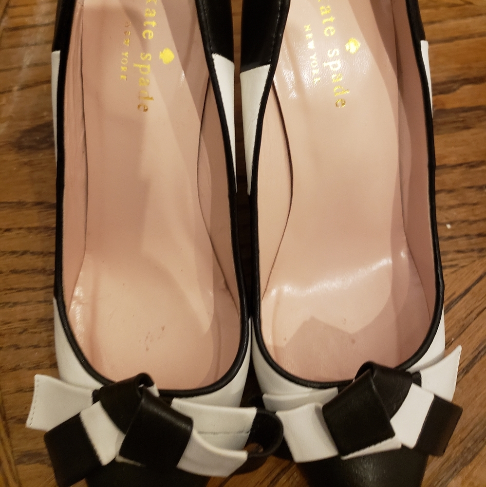 Kate spade high heels size 6 B Vero Cuoio black and white